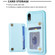 iPhone XR Grid Card Slot Holder Phone Case - Blue