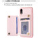 iPhone XR Grid Card Slot Holder Phone Case - Pink