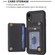 iPhone XR Grid Card Slot Holder Phone Case - Black