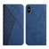 iPhone XR Diamond Pattern Splicing Skin Feel Magnetic Horizontal Flip Leather Case with Card Slots & Holder & Wallet - Blue