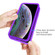 iPhone XR Wave Pattern 3 in 1 Silicone+PC Shockproof Protective Case - Purple