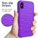 iPhone XR Wave Pattern 3 in 1 Silicone+PC Shockproof Protective Case - Purple