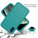 iPhone XR Wave Pattern 3 in 1 Silicone+PC Shockproof Protective Case - Dark Sea Green
