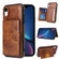 iPhone XR PU + TPU + PC  Shockproof Back Cover Case with Card Slot & Holder - Brown