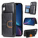 iPhone XR PU + TPU + PC  Shockproof Back Cover Case with Card Slot & Holder - Black