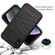 iPhone XR Wave Pattern 3 in 1 Silicone+PC Shockproof Protective Case - Black