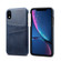 iPhone XR Suteni Calf Texture Protective Case with Card Slots - Blue