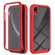 iPhone XR Starry Sky Solid Color Series Shockproof PC + TPU Case with PET Film - Red