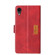 iPhone XR Retro Texture Contrast Color Side Buckle Horizontal Flip Leather Case with Holder & Card Slots & Wallet - Red