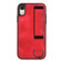 iPhone XR Wristband Holder Leather Back Phone Case - Red