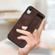 iPhone XR Wristband Holder Leather Back Phone Case - Coffee