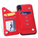 iPhone XR Solid Color Double Buckle Zipper Shockproof Protective Case - Red