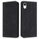 iPhone XR Ethnic Embossed Adsorption Leather Phone Case - Black