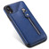 iPhone XR Solid Color Double Buckle Zipper Shockproof Protective Case - Blue