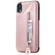 iPhone XR Solid Color Double Buckle Zipper Shockproof Protective Case - Rose Gold