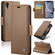 iPhone XR CaseMe 023 Butterfly Buckle Litchi Texture RFID Anti-theft Leather Phone Case - Brown