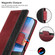 iPhone XR Stitching Magnetic RFID Leather Case - Red