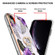iPhone XR Electroplating Pattern IMD TPU Shockproof Case with Rhinestone Ring Holder - Purple Flower
