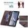 iPhone XR Magnetic Clasp RFID Blocking Anti-Theft Leather Case with Holder & Card Slots & Wallet - Brown