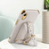 iPhone XR Electroplated TPU Crocodile Pattern Leather Case with Wrist Strap - White