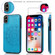 iPhone XR Double Buckle Mandala Pattern PU+TPU Protective Case with Card Slots & Holder & Photo Frame - Blue