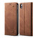 iPhone XR Denim Texture Casual Style Horizontal Flip Leather Case with Holder & Card Slots & Wallet - Brown
