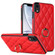 iPhone XR Rhombic PU Leather Phone Case with Ring Holder - Red