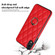 iPhone XR Rhombic PU Leather Phone Case with Ring Holder - Red