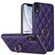iPhone XR Rhombic PU Leather Phone Case with Ring Holder - Purple