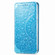 iPhone XR Blooming Mandala Embossed Pattern Magnetic Horizontal Flip Leather Case with Holder & Card Slots & Wallet - Blue