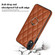 iPhone XR Rhombic PU Leather Phone Case with Ring Holder - Brown