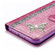 iPhone XR Glitter Powder Butterfly Leather Phone Case - Purple