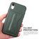 iPhone XR Fierre Shann Full Coverage Protective Leather Case with Holder & Card Slot  - Green