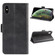 iPhone XR Double Buckle Crazy Horse Business Mobile Phone Holster with Card Wallet Bracket Function - Black