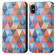 iPhone XR Colorful Magnetic Horizontal Flip PU Leather Case with Holder & Card Slot & Wallet - Rhombus Mandala