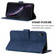 iPhone XR Crossbody 3D Embossed Flip Leather Phone Case - Blue