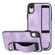 iPhone XR Wristband Holder Leather Back Phone Case - Purple