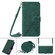 iPhone XR Crossbody 3D Embossed Flip Leather Phone Case - Dark Green