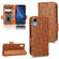 iPhone XR Symmetrical Triangle Leather Phone Case - Brown