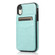 iPhone XR Solid Color PC + TPU Protective Case with Holder & Card Slots - Green