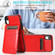 iPhone XR Solid Color PC + TPU Protective Case with Holder & Card Slots - Red