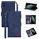 iPhone XR Zipper Multi-card Slots Horizontal Flip PU Leather Case with Holder & Card Slots & Wallet & Lanyard & Photo Frame - Blue