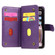 iPhone XR Multifunctional Magnetic Copper Buckle Horizontal Flip Solid Color Leather Case with 10 Card Slots & Wallet & Holder & Photo Frame - Purple