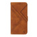 iPhone XR RFID Geometric Line Flip Leather Phone Case - Brown