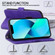 iPhone XR RFID Geometric Line Flip Leather Phone Case - Purple