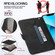 iPhone XR RFID Geometric Line Flip Leather Phone Case - Black