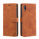 iPhone XR Skin Feel Anti-theft Brush Horizontal Flip Leather Phone Case - Brown