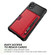 iPhone XR ZM02 Card Slot Holder Phone Case - Red