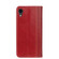 iPhone XR Grid Texture Magnetic PU + TPU Horizontal Flip Leather Case with Holder & Card Slot - Red