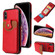 iPhone XR Soft Skin Leather Wallet Bag Phone Case - Red